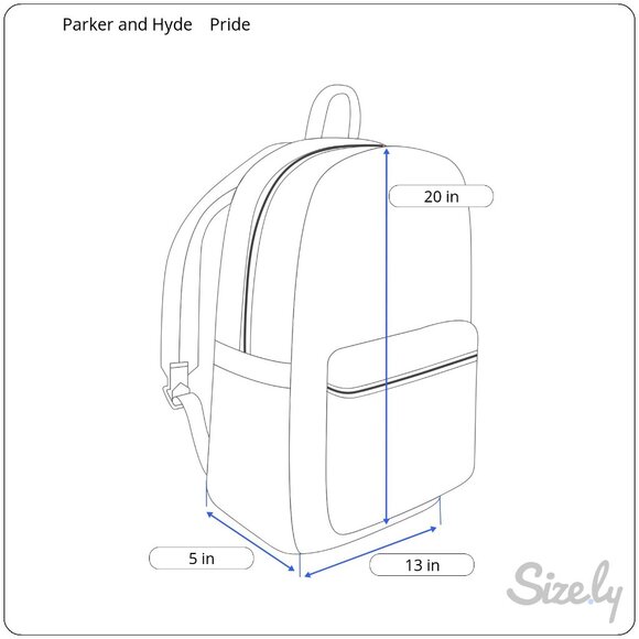 NWT Parker and Hyde Neoprene Backpack, PRIDE Rainbow and White - Picture 7 of 7